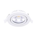 Noxion LED Kantelbaar Slim Spot Wit Rond 5W 550lm 60D - 940 Koel Wit | 85mm - IP54 - Dimbaar - Beste Kleurweergave